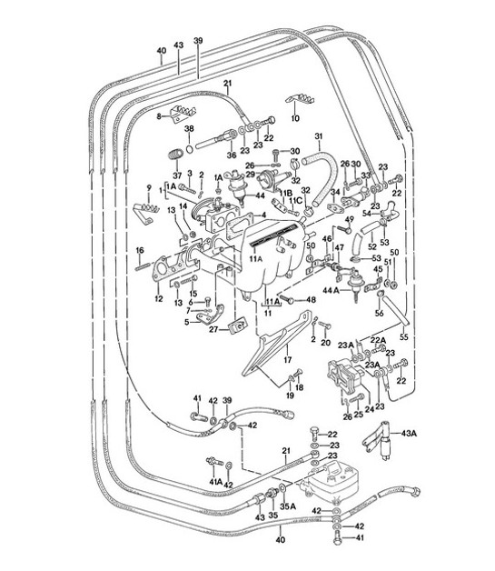 Diagram 107-010 Porsche 924 (1977-1988) Engine