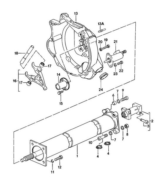 Diagram 301-005 Porsche 924 (1977-1988) Übertragung