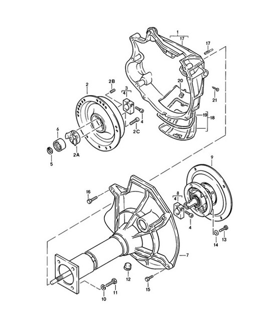 Diagram 307-000 Porsche 924 (1977-1988) Transmission