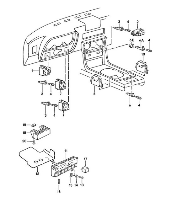 Diagram 903-000 Porsche 924 (1977-1988) Electrical equipment