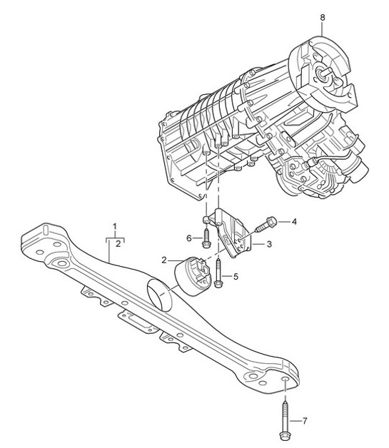 Diagram 307-00 Porsche 卡宴 9PA (955) 2003-2006 传播