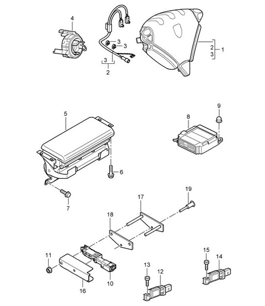 Diagram 403-06 Porsche Cayenne 9PA (955) 2003-2006 Front Axle, Steering 