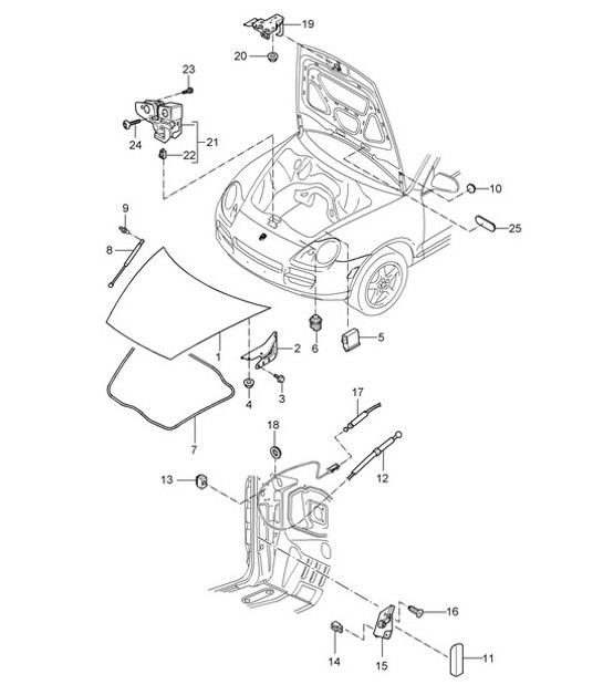 Diagram 803-00 Porsche Cayenne 9PA (955) 2003-2006 Body