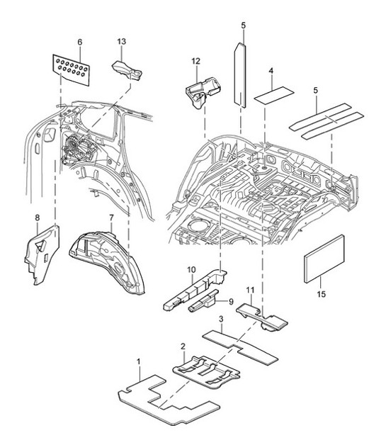 Diagram 807-45 Porsche Cayenne 9PA (955) 2003-2006 Body