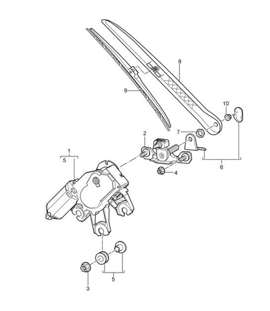 Diagram 904-05 Porsche Cayenne 9PA (955) 2003-2006 Electrical equipment