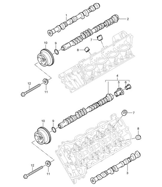 Diagram 103-010 Porsche Cayenne 9PA1 (957) 2007-2010 Engine