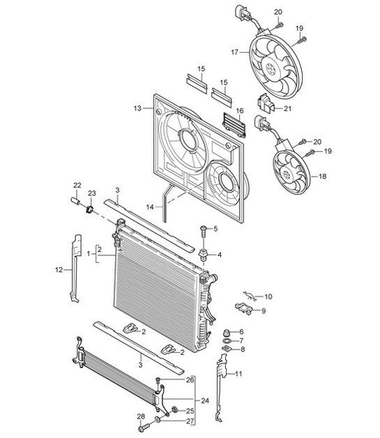 Diagram 105-025 Porsche Cayenne MK2 (957) 2007-2010 Motor