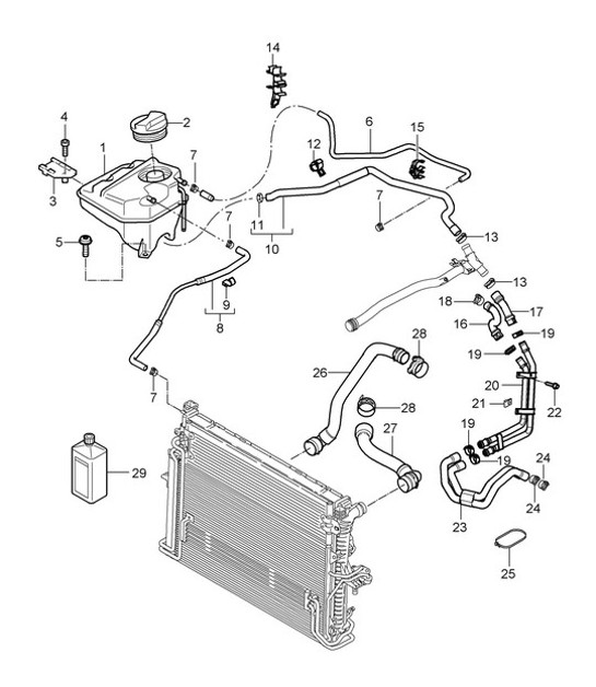 Diagram 105-030 Porsche 卡宴 9PA1 (957) 2007-2010 引擎