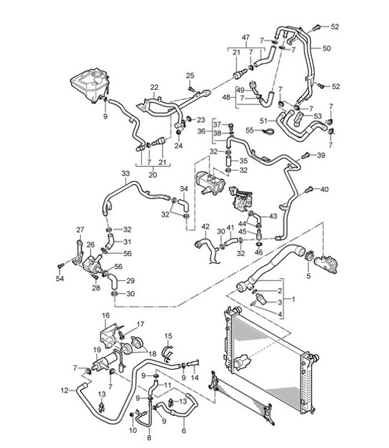 Diagram 105-042 Porsche Cayenne 9PA1 (957) 2007-2010 Engine