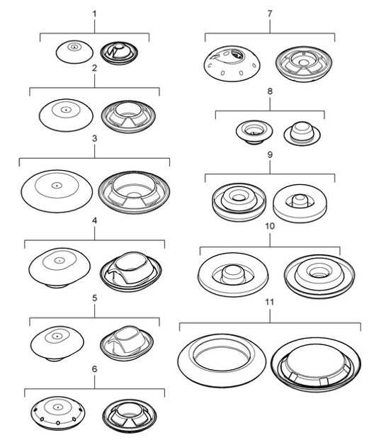 Diagram 801-002 Porsche Cayenne 9PA1 (957) 2007-2010 Body