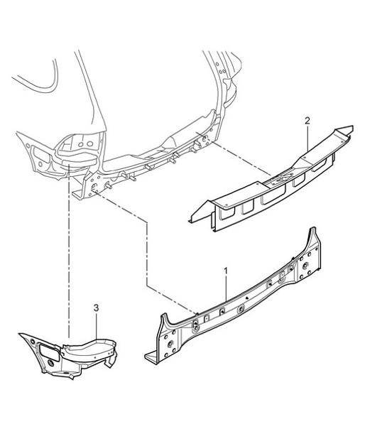 Diagram 801-030 Porsche Cayenne 9PA1 (957) 2007-2010 Body