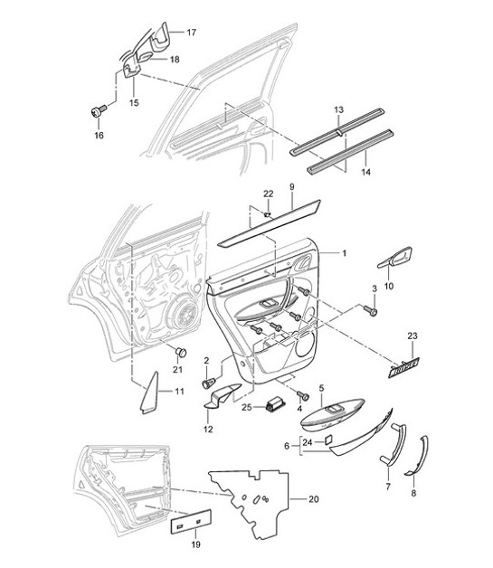 Diagram 807-015 Porsche Cayenne 9PA1 (957) 2007-2010 Body