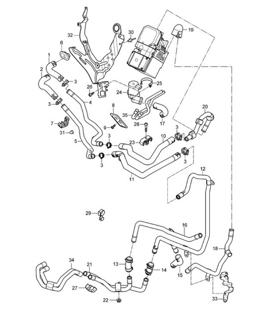 Diagram 813-003 Porsche Cayenne 9PA1 (957) 2007-2010 Body