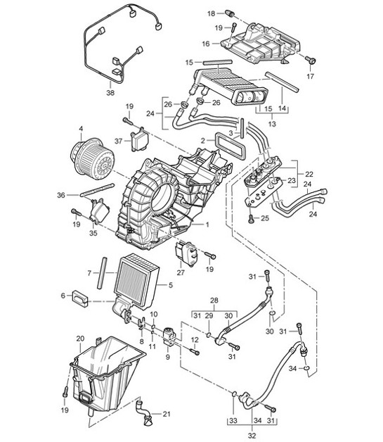 Diagram 813-050 Porsche Cayenne 9PA1 (957) 2007-2010 Body