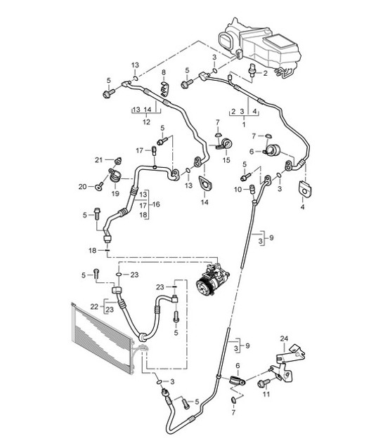 Diagram 813-060 Porsche Cayenne MK2 (957) 2007-2010 Carrozzeria