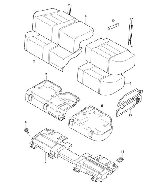 Diagram 817-042 Porsche Cayenne 9PA1 (957) 2007-2010 Body