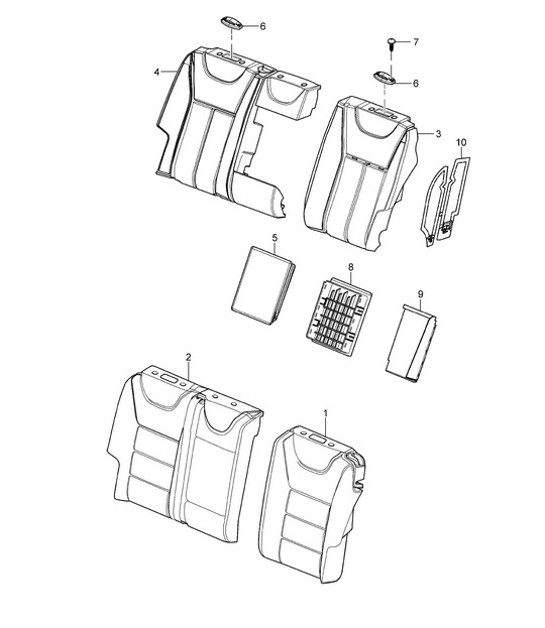 Diagram 817-047 Porsche Cayenne 9PA1 (957) 2007-2010 Body