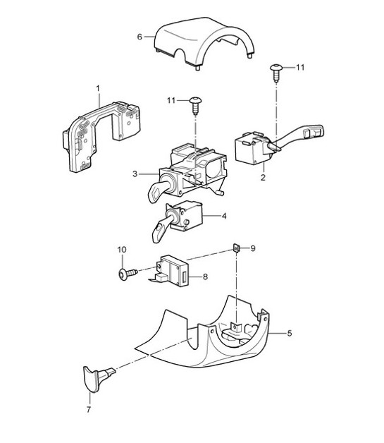 Diagram 903-010 Porsche Cayenne 9PA1 (957) 2007-2010 Electrical equipment