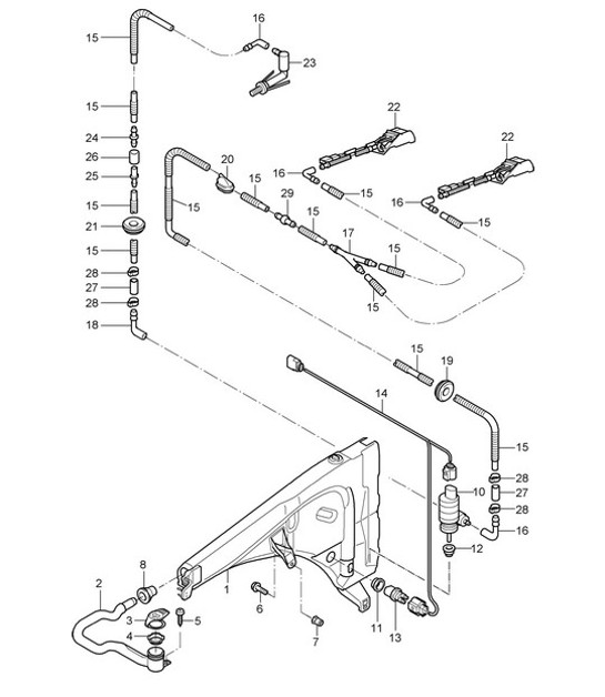 Diagram 904-010 Porsche 卡宴 9PA1 (957) 2007-2010 电子设备