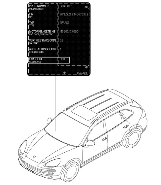 Diagram 004-000 Porsche Cayenne 92A (958) 2010-2017 Accessories & others 