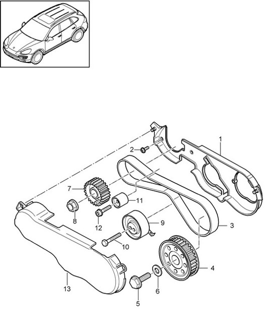 Diagram 103-090 Porsche Cayenne 92A (958) 2010-2017 Engine