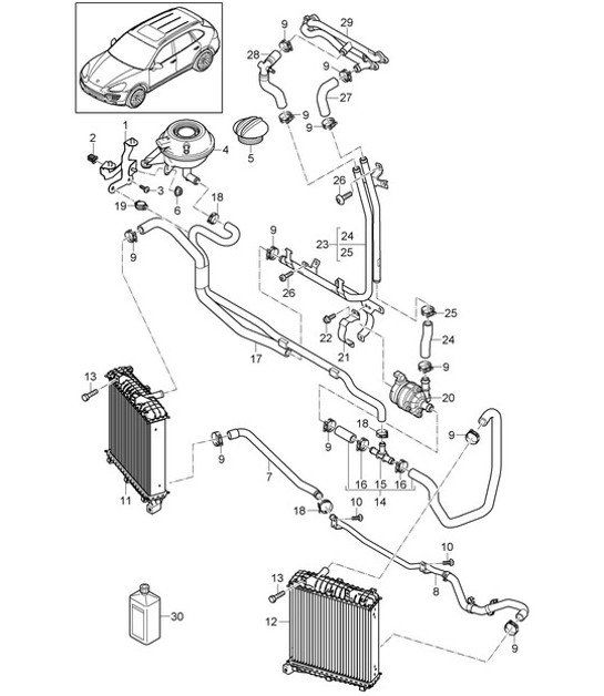 Diagram 105-057 Porsche Cayenne MK3 (958) 2010-2017 Moteur