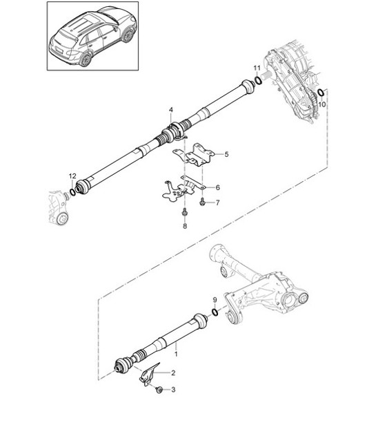 Diagram 305-030 Porsche Cayenne MK3 (958) 2010-2017 Trasmissione