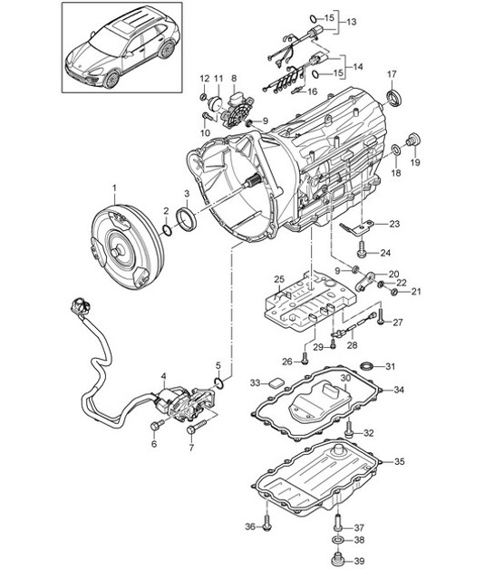 Diagram 320-020 Porsche Cayenne 92A (958) 2010-2017 Transmission