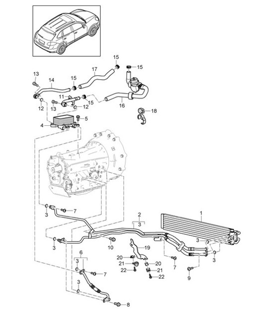 Diagram 360-010 Porsche Cayenne 92A (958) 2010-2017 Transmission