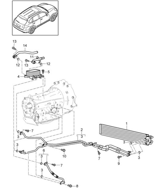 Diagram 360-020 Porsche Cayenne MK3 (958) 2010-2017 Overdragen