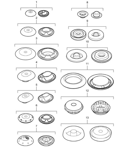 Diagram 801-002 Porsche Cayenne 92A (958) 2010-2017 Body