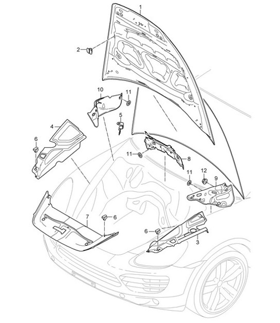 Diagram 807-060 Porsche 卡宴 92A（958） 2010-2017  车身