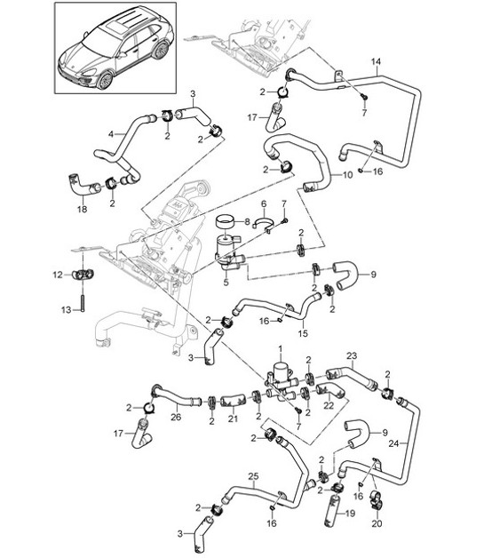 Diagram 813-020 Porsche Cayenne 92A (958) 2010-2017 Body