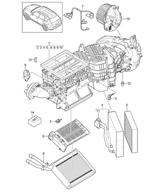 Diagram 813-040 Porsche Cayenne MK3 (958) 2010-2017 Karosserie