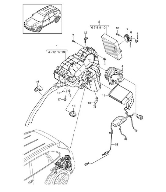 Diagram 813-050 Porsche Cayenne 92A (958) 2010-2017 Body