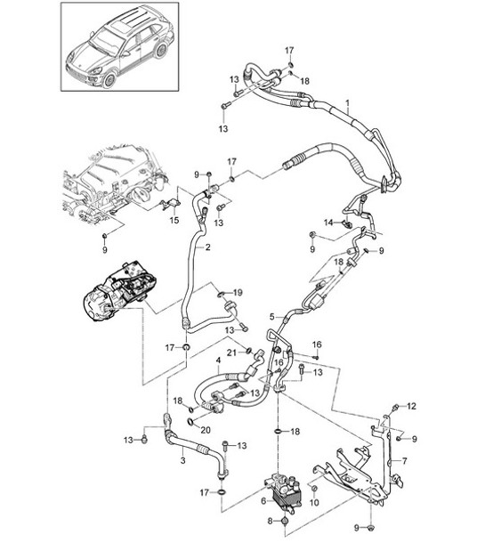 Diagram 813-062 Porsche Cayenne MK3 (958) 2010-2017 Carrosserie