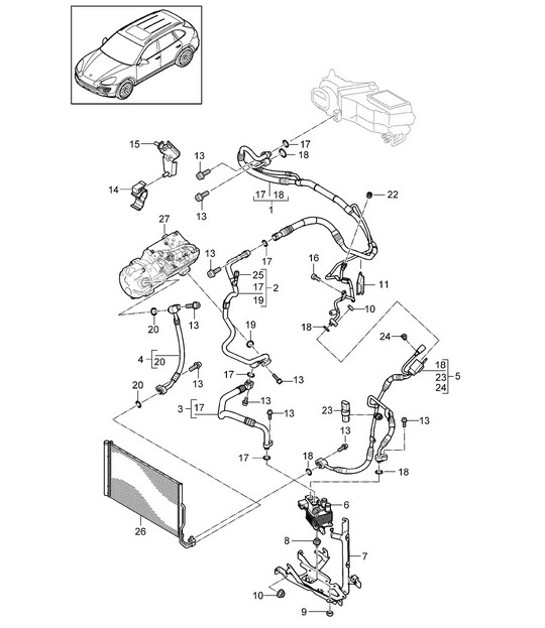 Diagram 813-065 Porsche Cayenne 92A (958) 2010-2017 Body