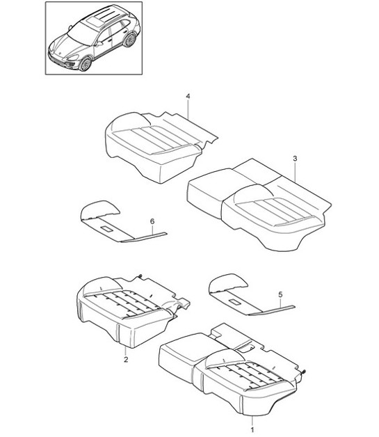 Diagram 817-045 Porsche Cayenne 92A (958) 2010-2017 Body