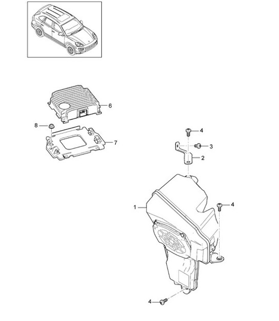 Diagram 901-024 Porsche Cayenne 92A (958) 2010-2017 Electrical equipment