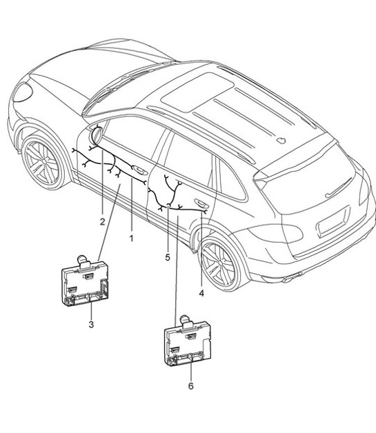 Diagram 902-015 Porsche Cayenne 92A (958) 2010-2017 Electrical equipment