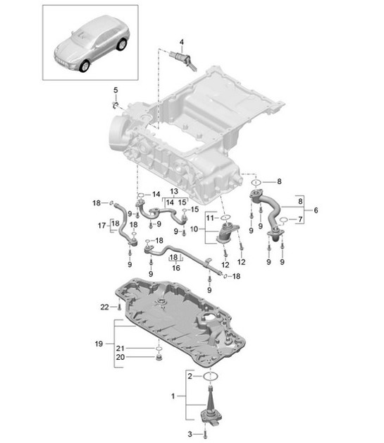 Diagram 104-060 Porsche Macan (95B) MK1 (2014-2018) Motor