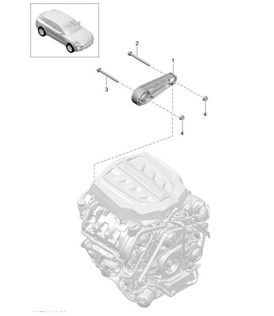 Diagram 109-000 Porsche Macan (95B) MK1 (2014-2018) Motor