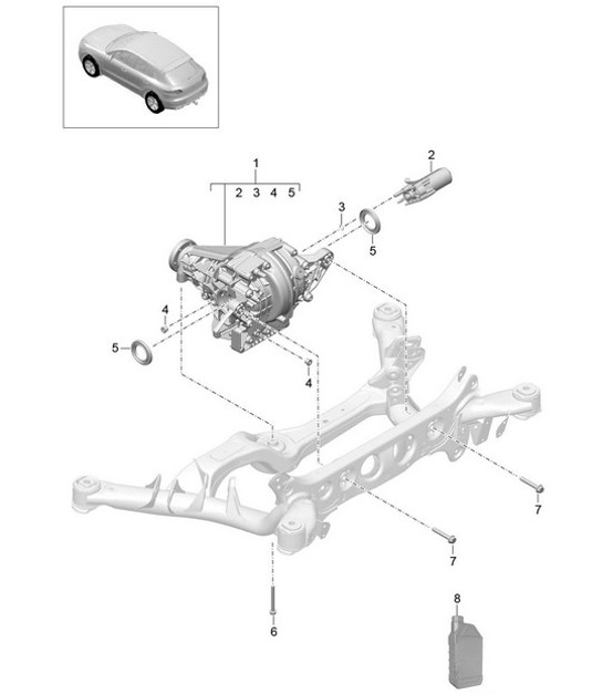 Diagram 305-050 Porsche Macan (95B) MK1 (2014-2018) Transmission