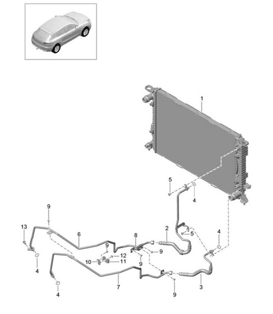 Diagram 360-010 Porsche Macan (95B) MK1 (2014-2018) Transmission