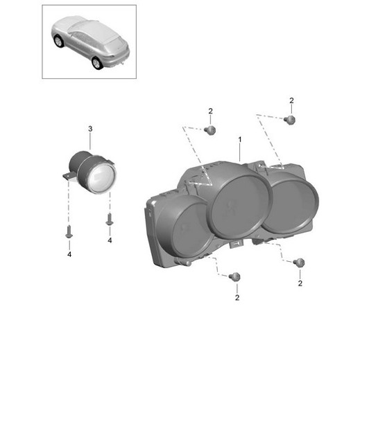 Diagram 906-003 Porsche Macan (95B) MK1 (2014-2018) Electrical equipment