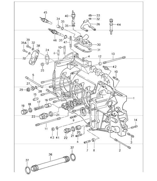 Diagram 101-05 Porsche 964 (911) (1989-1994) Motor