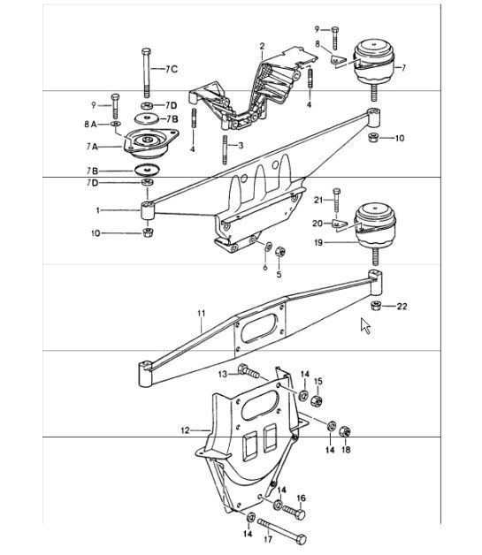 Diagram 109-00 Porsche 964 (911) (1989-1994) Motor