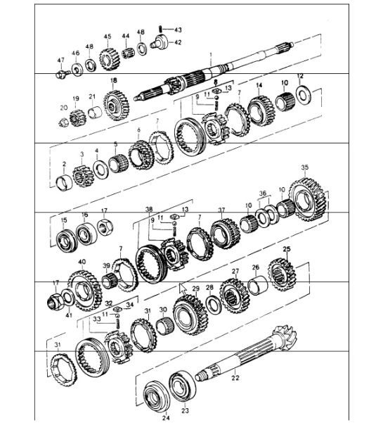 Diagram 303-10 Porsche 964 (911) (1989-1994) Transmission