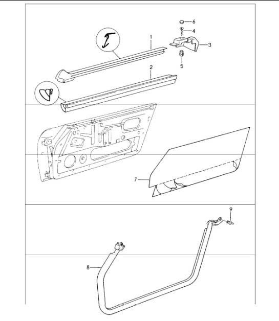 Diagram 804-03 Porsche 964 (911) (1989-1994) Carrozzeria