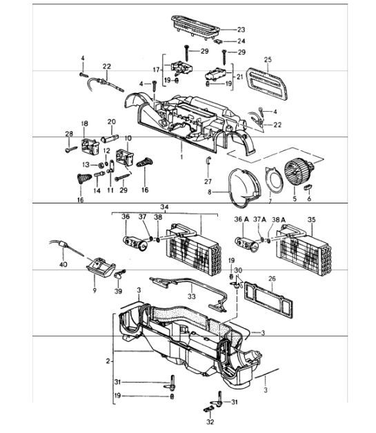 Diagram 813-05 Porsche 964 (911) (1989-1994) Carrocería